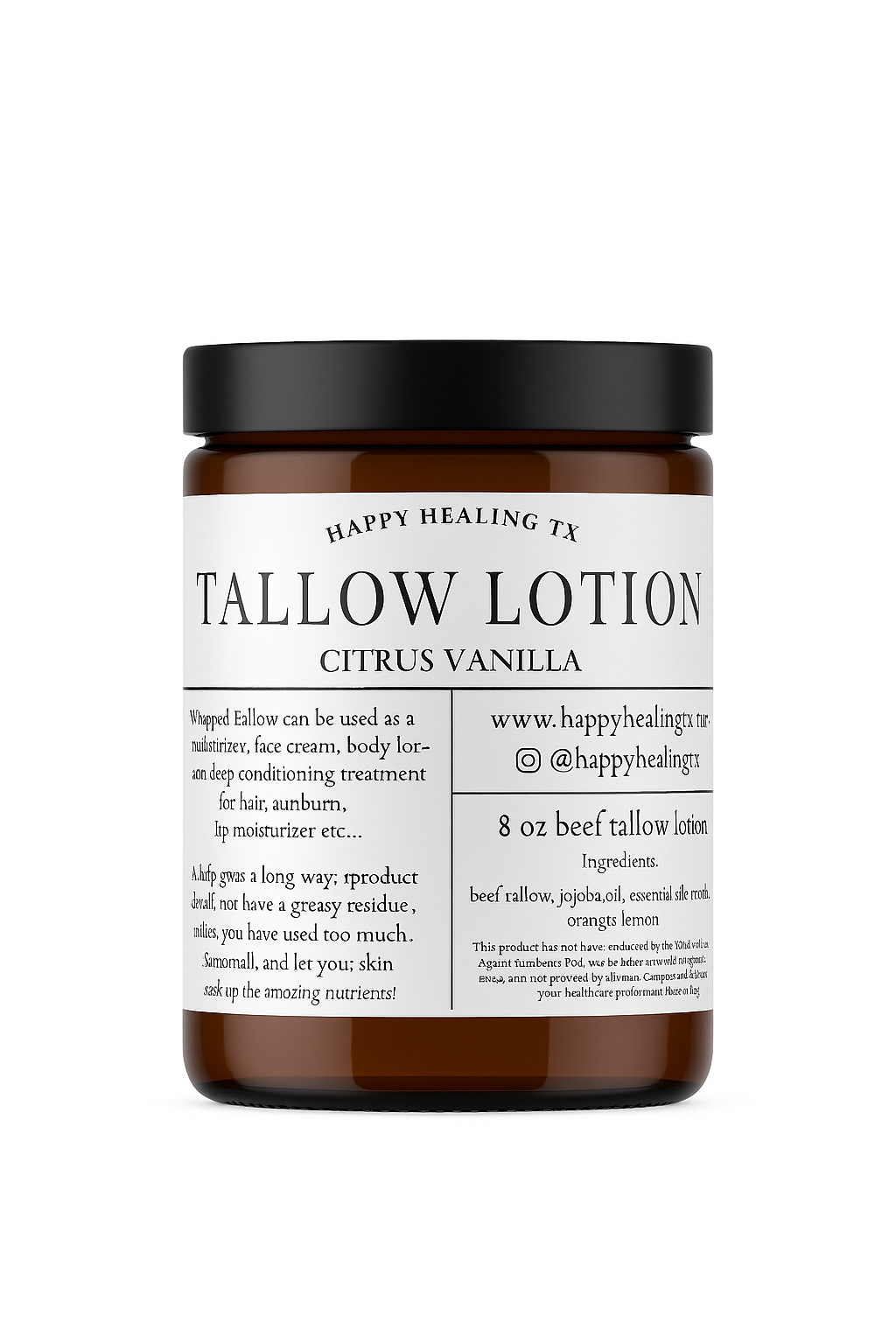 Tallow Lotion- Citrus Vanilla