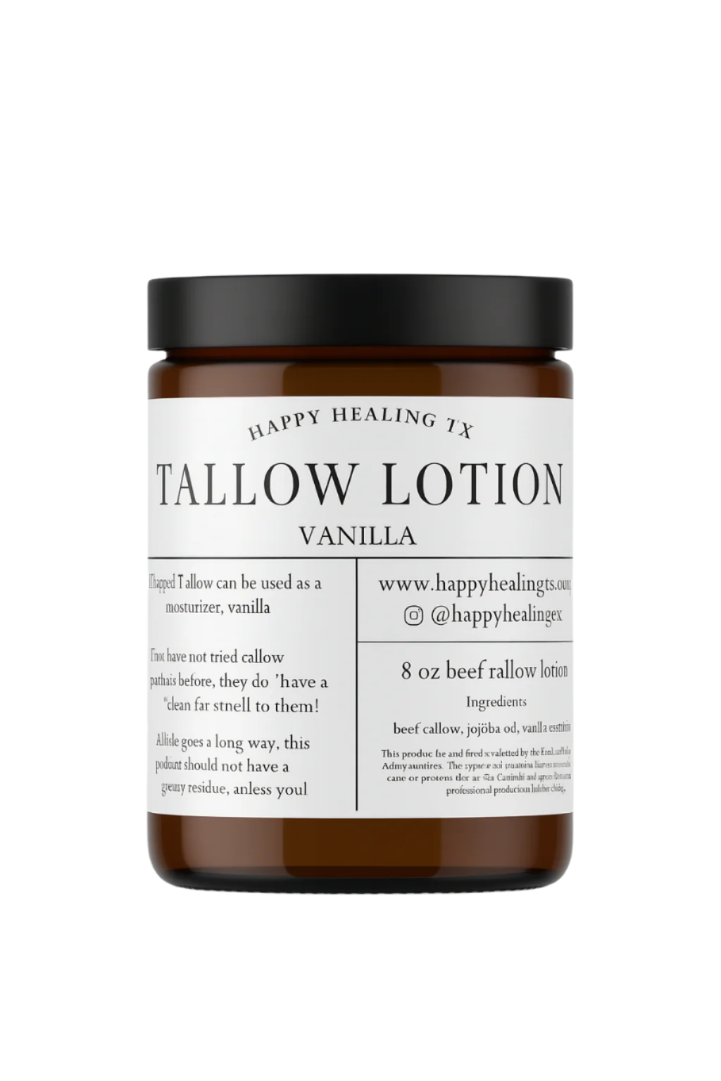 Tallow Lotion- Vanilla