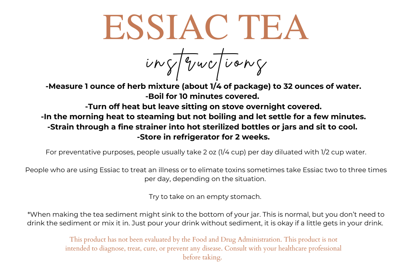 Essiac Tea Blend