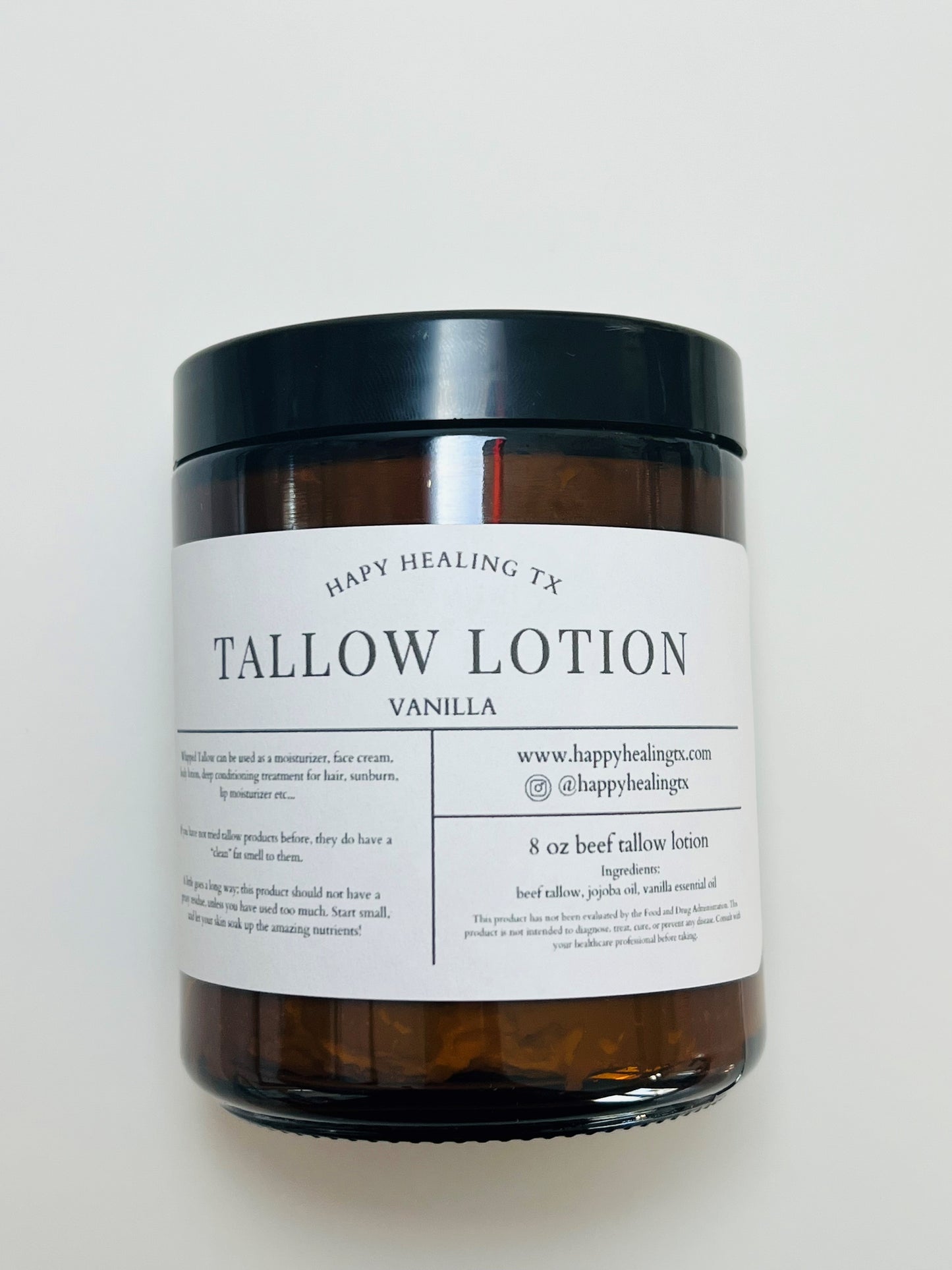 Tallow Lotion- Vanilla